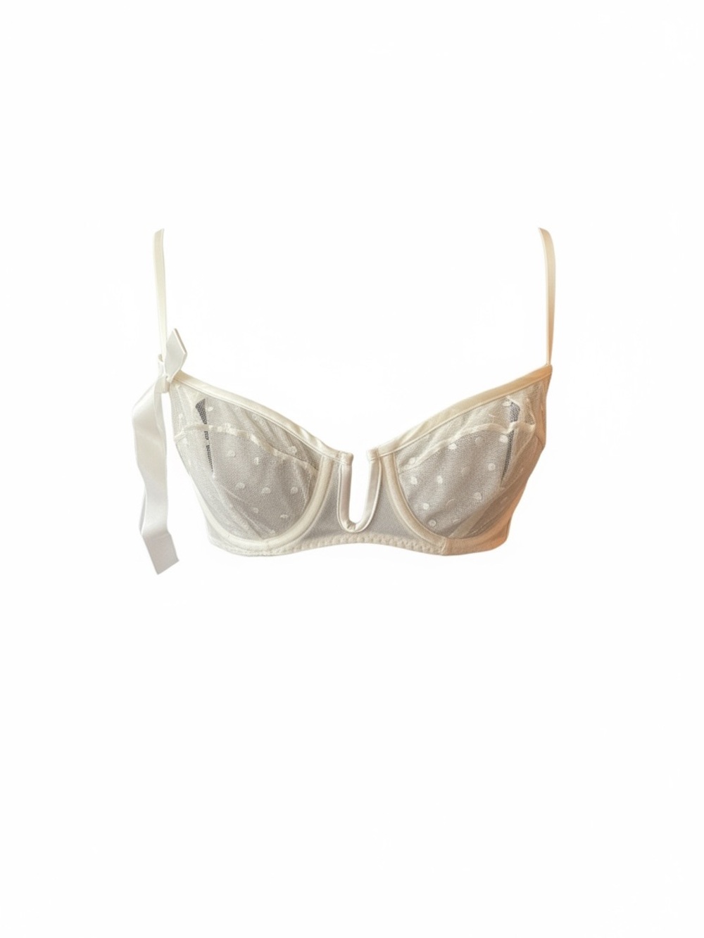 NWT Betsey Johnson Peekaboo Polka Dot Bra 34C